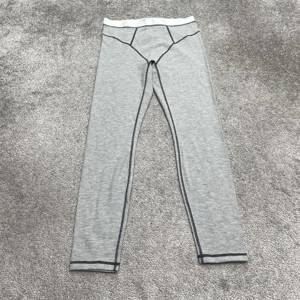 Fabletics Thermal Compression Pants Men Large Gray Stretch Active Athletic 30x29